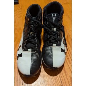 Under armor Football Cleats Size 8 Adult Black/White New W/O‎ Box High Top